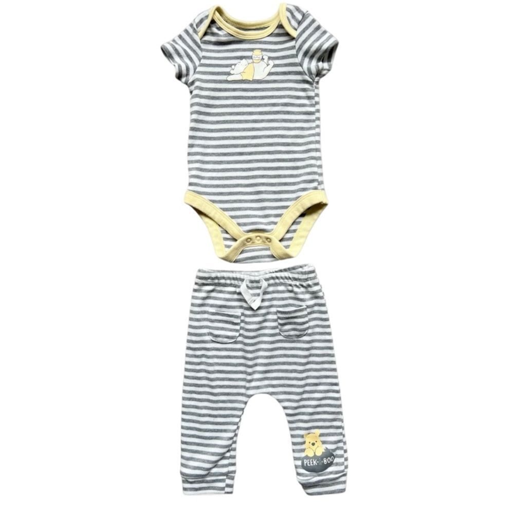 Disney Baby Winnie the Pooh Short Sleeve Onesie & Pants Outfit Set. 3-6 Months.